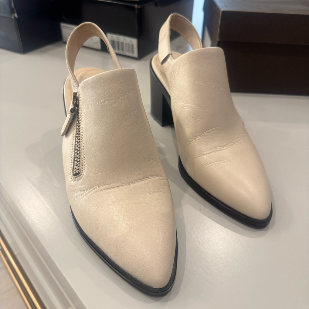 Cole haan ivory sling back bootie size 7